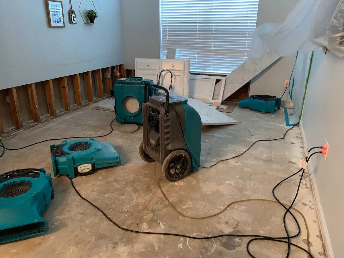 Dehumidifier in flood-cut room for Water Extraction & Removal in Greenacres